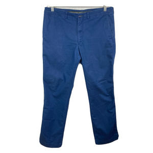 LL Bean Pants Mens Sz 36 Navy Blue Cotton Comfort Stretch Chino Standard Fit‎
